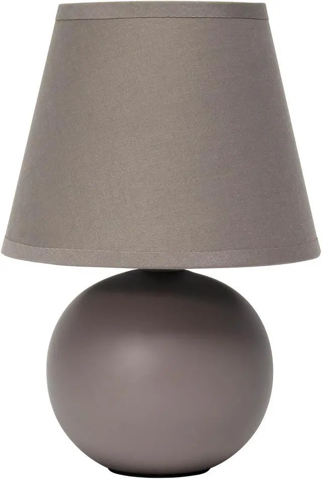 Main image of Simple Designs Mini Ceramic Globe Table Lamp, Gray