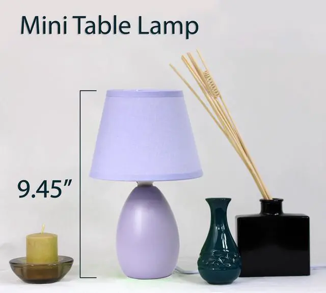Main image of Simple Designs Mini Egg Oval Ceramic Table Lamp