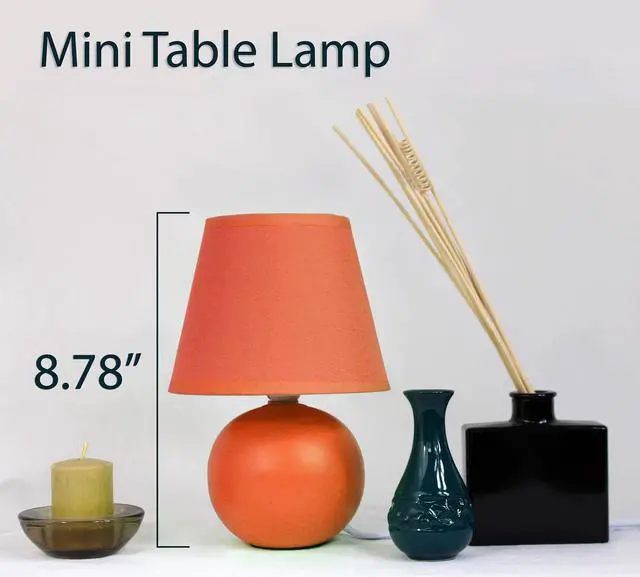 Alt view image 3 of 8 - Simple Designs Mini Ceramic Globe Table Lamp