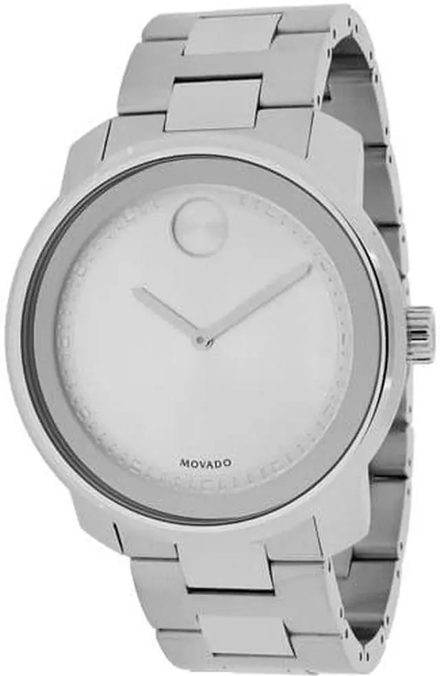 Alt view image 12 of 15 - Movado Bold Mens Silver Dial Stainless Steel Bracelet Swiss Quartz Watch 3600257