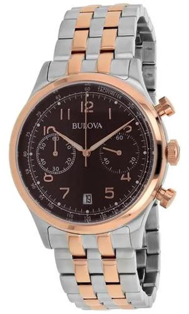 Alt view image 14 of 15 - citizen 98B248 Mens Silver & Rose Gold Finish Chronograph Watch
