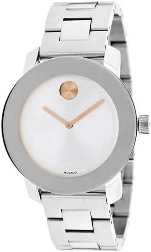 Alt view image 15 of 18 - Movado Bold Ladies Silver Dial Mirror Stainless Steel Swiss Quartz Watch 3600084