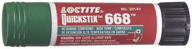 Main image of LOCTITE 640470 Retaining Compound, 668 Series, Green, Semi-Solid, 19g, Stick