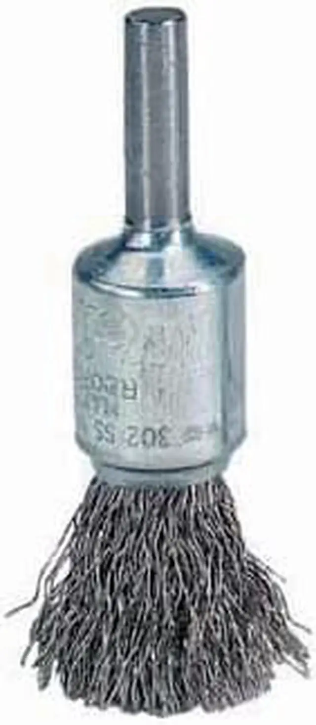 Alt view image 2 of 3 - WEILER 93805 Crimped Wire End Wire Brush, Brass, 1"