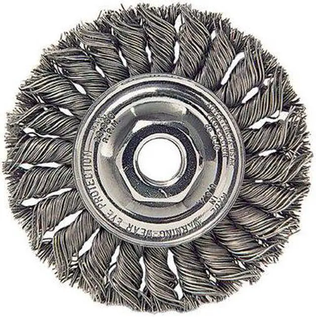 Alt view image 2 of 5 - WEILER 94009 Twist Wire Wheel Wire Brush, Threaded Arbor