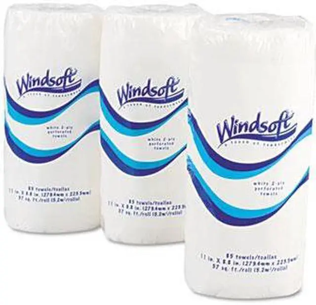 Alt view image 3 of 14 - Windsoft 1220-85RL Perforated Paper Towel Rolls- 11 x 8 4/5- White- 84/Roll
