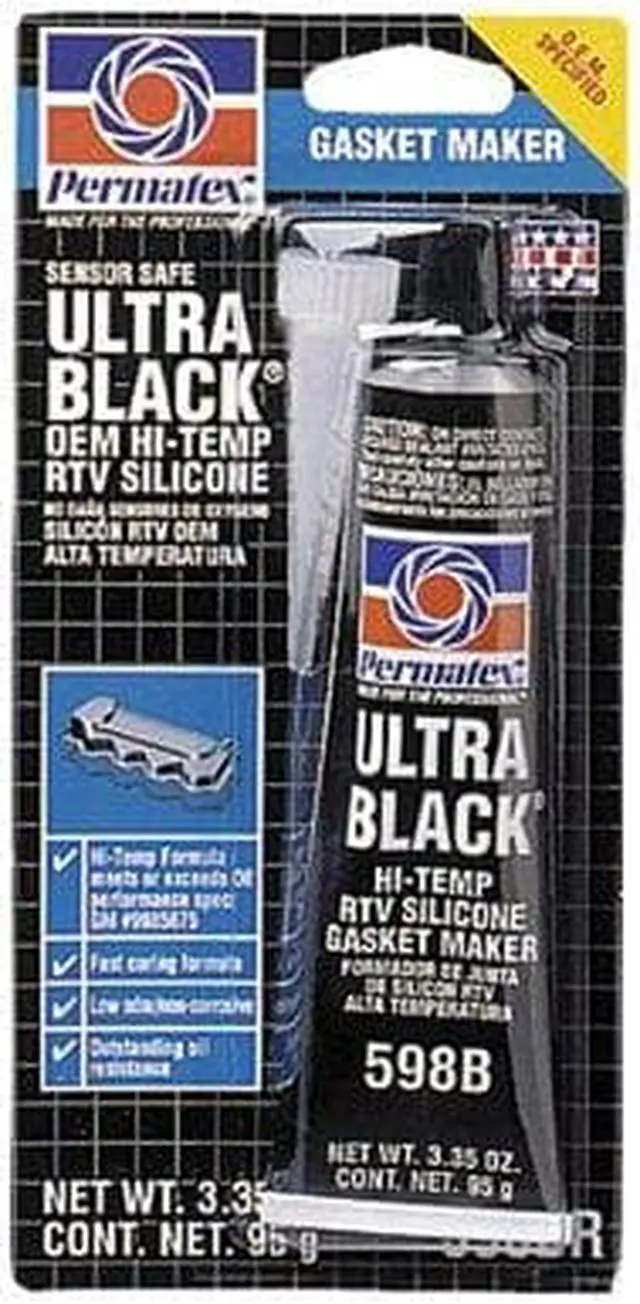 Alt view image 4 of 19 - Permatex 230-82180 Ultra Black Max Oil Resistant Gasket Maker 3.35