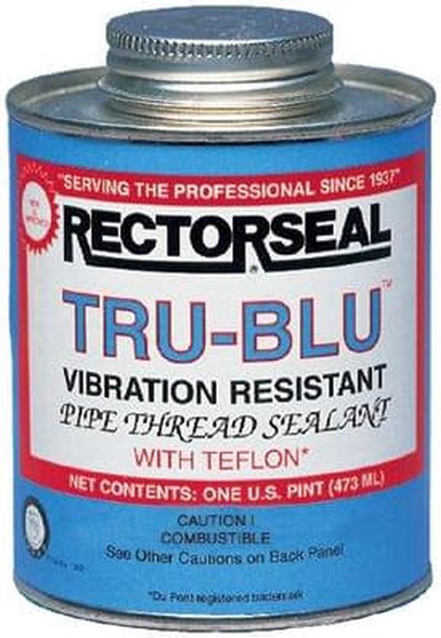 RectorSeal Tru-Blu 31551 Vibration Resistant Pipe Thread Sealant, 8 oz  Brush Top Can, Blue