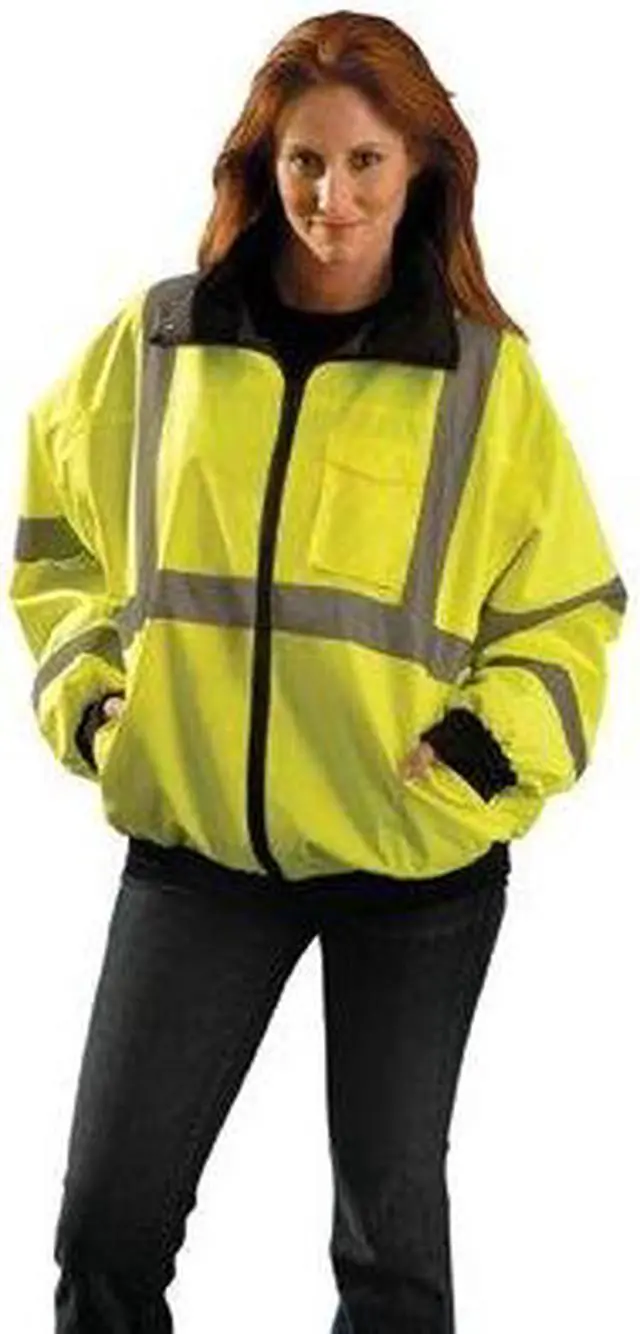 Alt view image 2 of 6 - OCCUNOMIX LUX-ETJBJ-YXL Unisex Jacket, 100% Polyester, Yellow, Xl