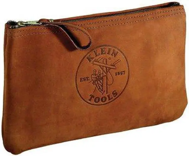Main image of KLEIN TOOLS 5139L Tool Bag, Top Grain Leather, 1 Pockets, Brown