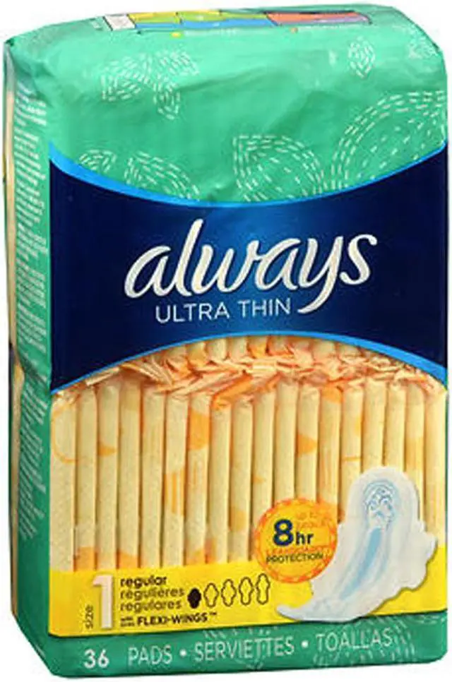 Alt view image 7 of 12 - Always Thin Ultra, Regular With Wings- 36 wipes/6Pk