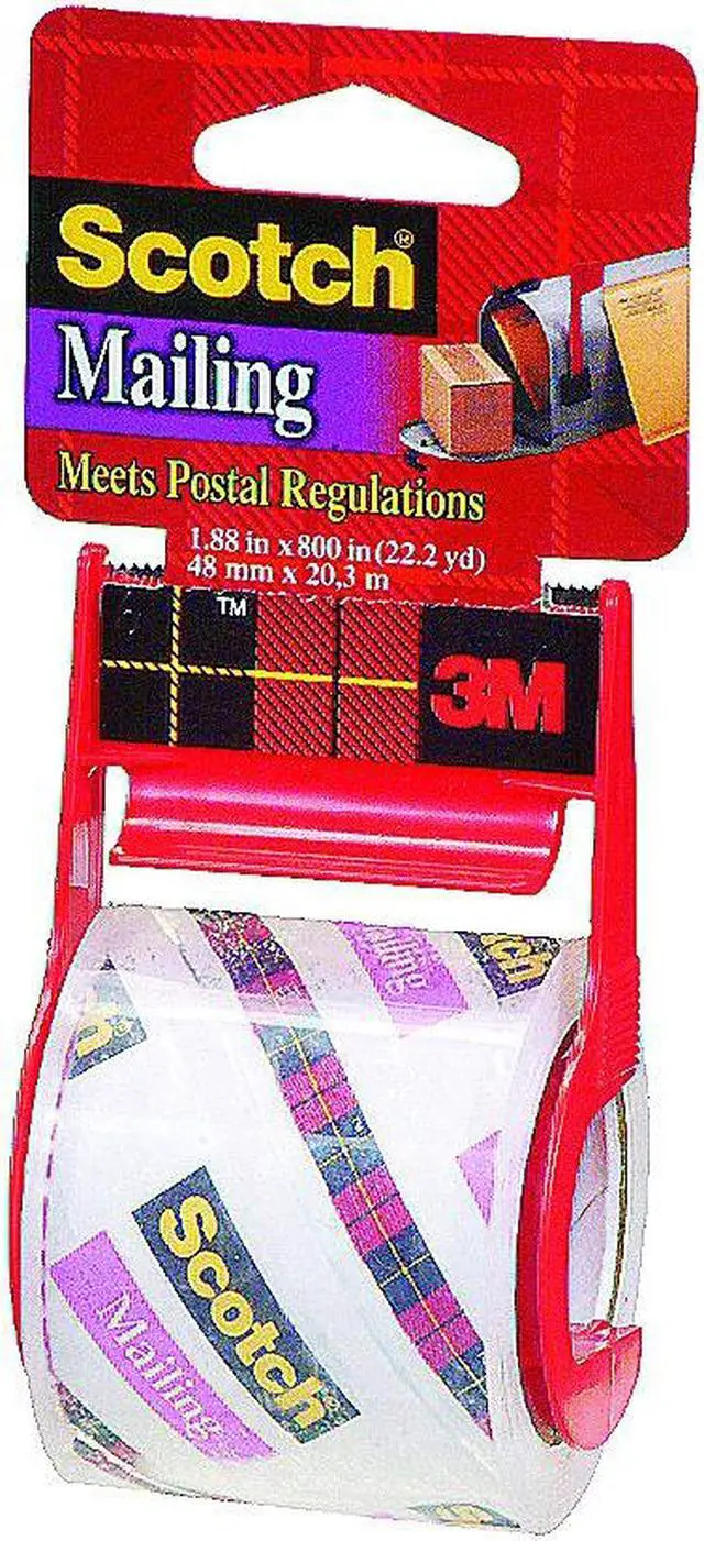 Alt view image 6 of 9 - 3m 2in. x 800in. Clear Scotch Mailing Tape  141