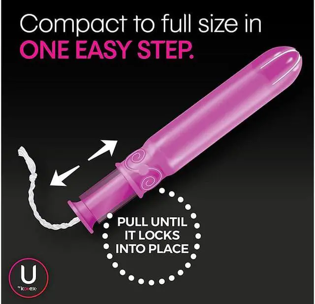 Alt view image 4 of 6 - U by Kotex Click Compact Tampons Unscented Regular Absorbency - 16 ct