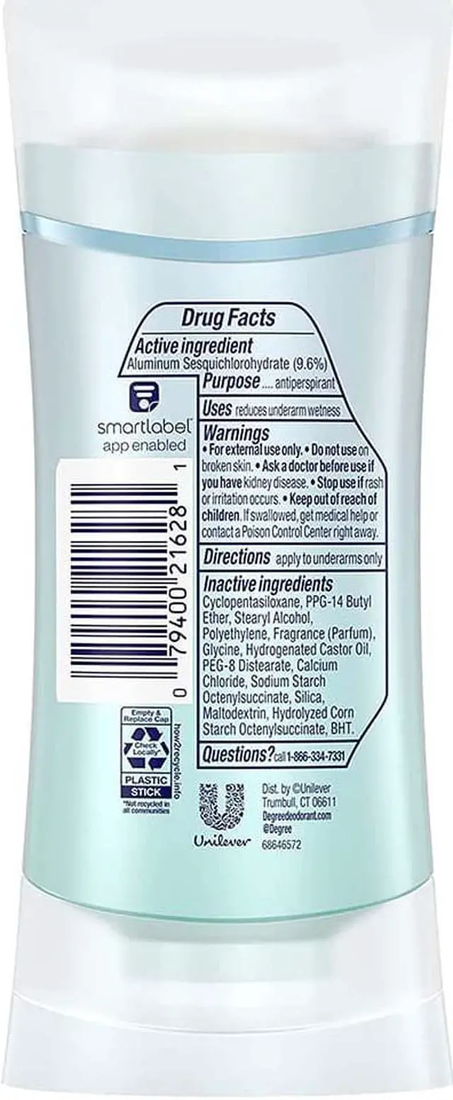 Alt view image 3 of 7 - Degree Ultra Clear Anti-Perspirant & Deodorant Solid Pure Clean - 2.6 oz