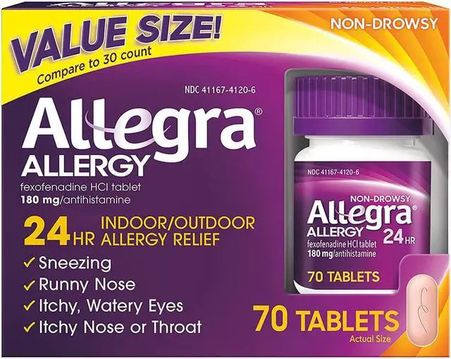 Main image of Allegra Allergy 24 Hr Tablets - 70 Ct.