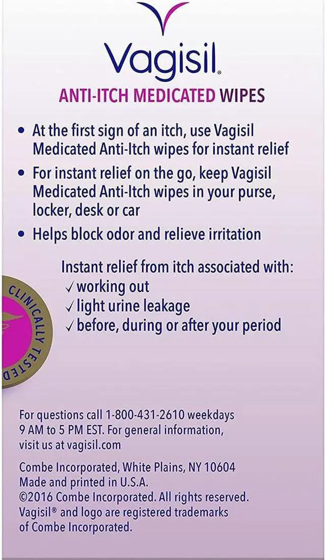 Alt view image 3 of 6 - Vagisil Anti-Itch Medicated Wipes Maximum Strength - 12 ct