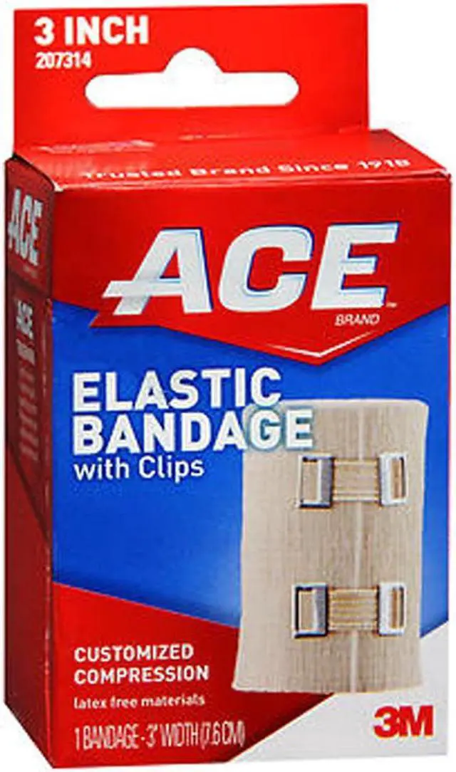 Alt view image 2 of 9 - Ace Elastic Bandage with Clips 3 Inch