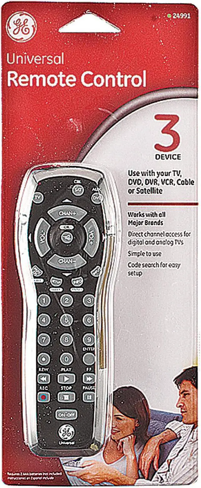 Alt view image 5 of 6 - GE 24991 3 Device Universal Remote Control, Black