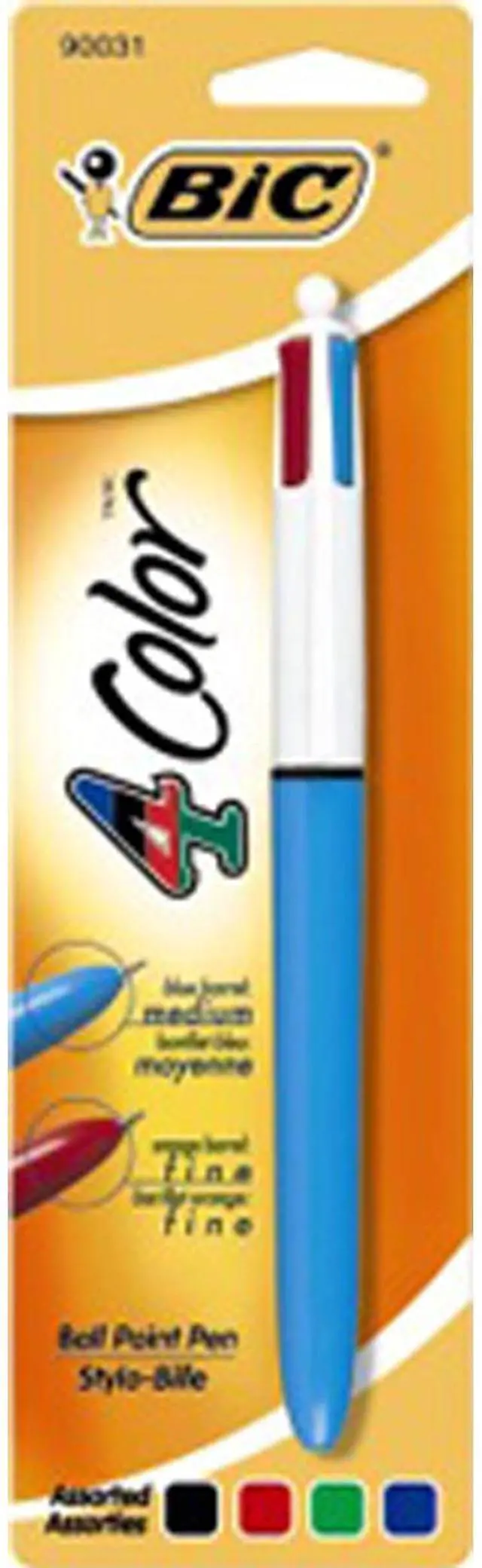 Alt view image 11 of 17 - BIC MMXP11C 4-Color Retractable Pen Fine, Medium Pen Point Type - Multi, Black, Red, Green Ink - 1 Pack