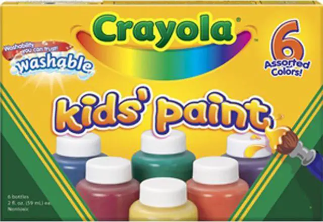 Alt view image 13 of 20 - Crayola Llc Formerly Binney & Smith BIN541204 Washable Kids Paint 6 Jar Set