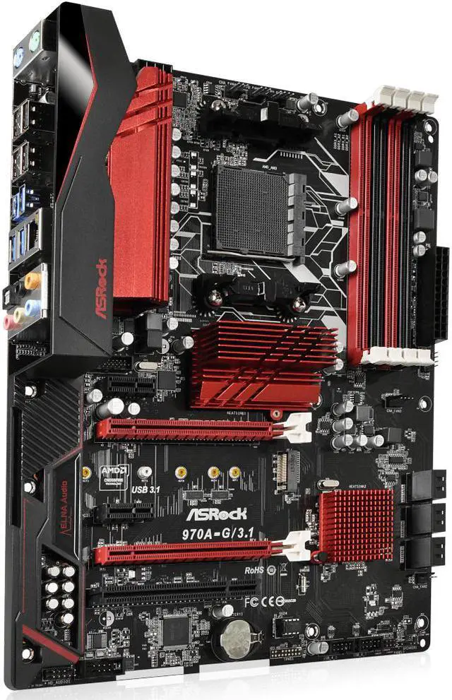 Alt view image 3 of 3 - ASRock 970A-G/3.1 AM3+/AM3 AMD 970 SATA 6Gb/s USB 3.1 USB 3.0 ATX AMD Motherboard
