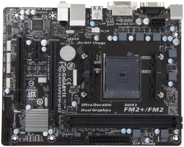 Alt view image 3 of 4 - GIGABYTE GA-F2A88XM-DS2 FM2+ / FM2 AMD A88X (Bolton D4) SATA 6Gb/s USB 3.0 Micro ATX AMD Motherboard