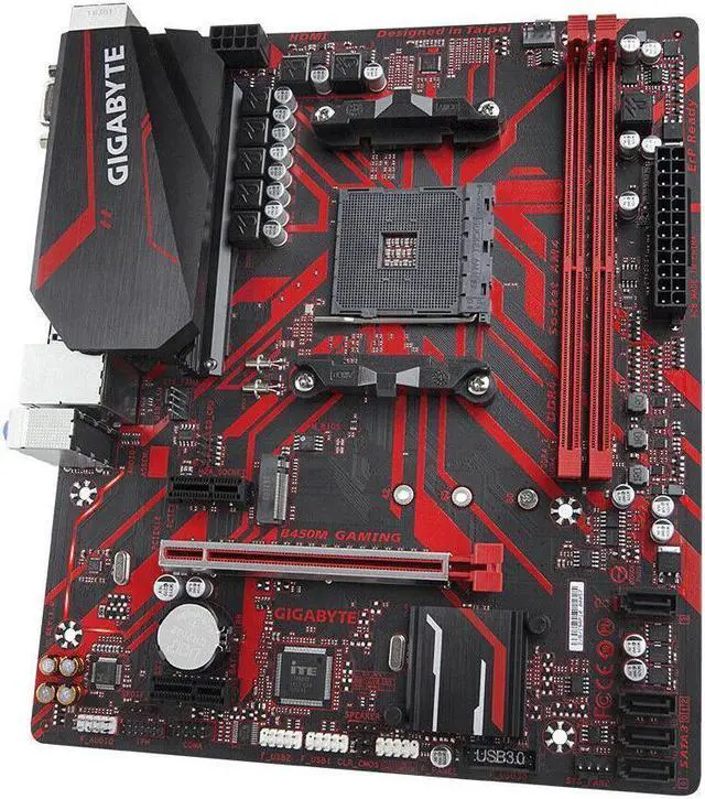 Alt view image 2 of 3 - Gigabyte AMD B450M Gaming AM4 Micro ATX DDR4-SDRAM Motherboard