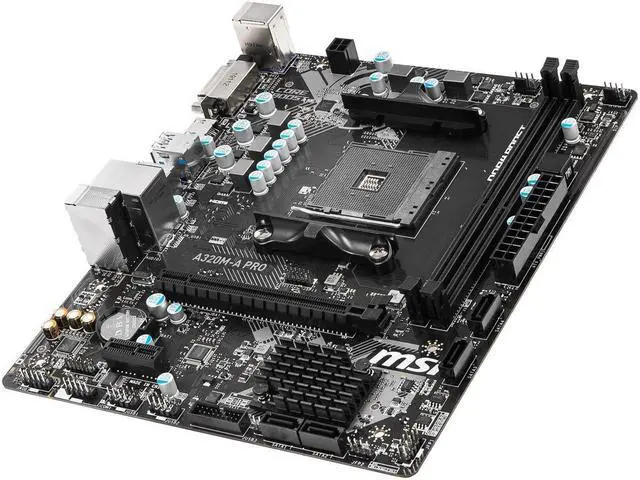 Alt view image 3 of 6 - MSI A320M-A PRO AM4 AMD A320 SATA 6Gb/s USB 3.0 Micro ATX AMD Motherboard