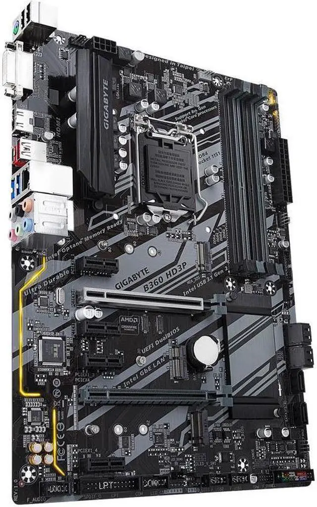 Alt view image 3 of 4 - GIGABYTE B360 HD3P LGA 1151 (300 Series) Intel B360 HDMI SATA 6Gb/s USB 3.1 ATX Intel Motherboard