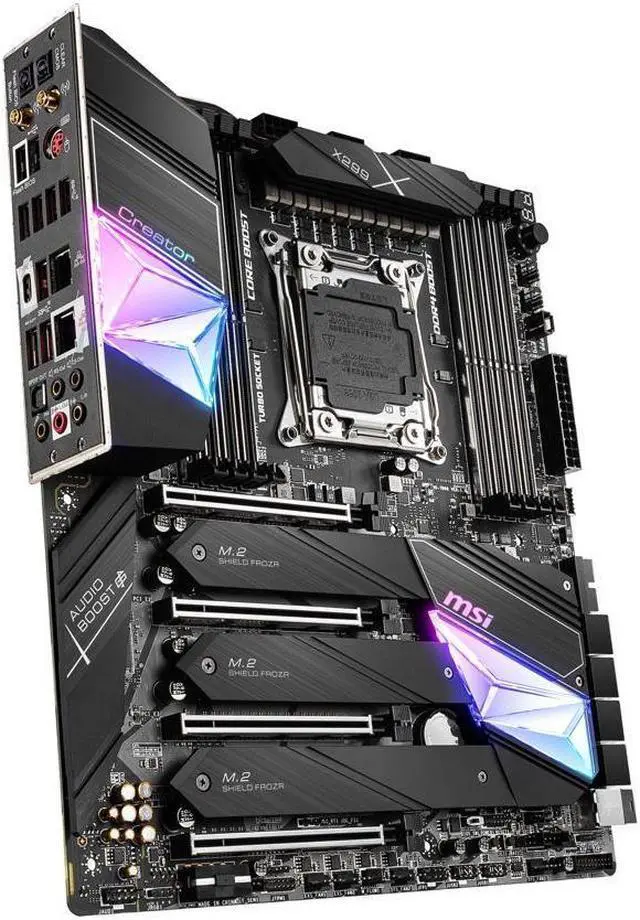 Alt view image 3 of 7 - MSI Creator X299 LGA 2066 Intel X299 SATA 6Gb/s Extended ATX Intel Motherboard