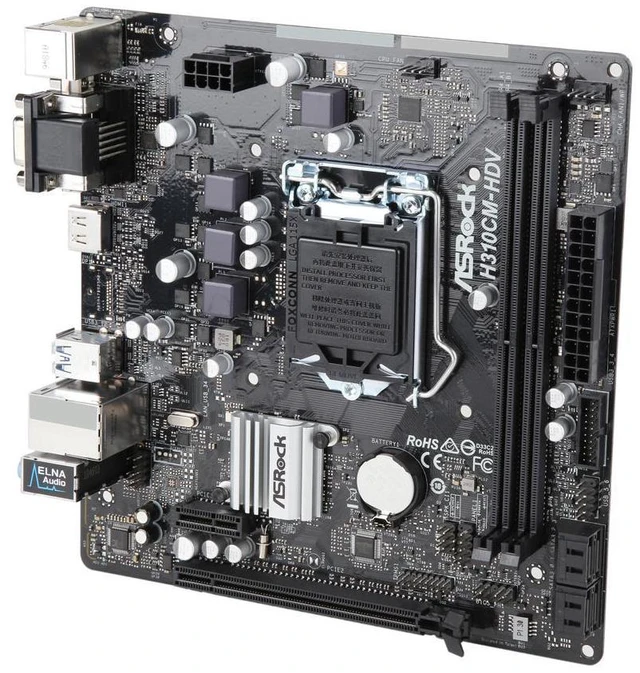 Refurbished: ASRock H310CM-HDV LGA 1151 H310 9th and 8th Gen DDDR4
