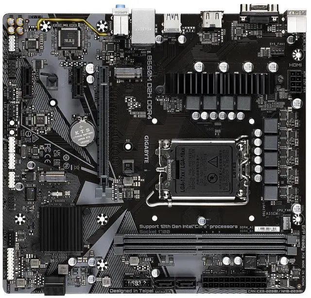 Main image of Gigabyte B660M D2H DDR4 Motherboard B660 Socket LGA1700 12TH 13TH 14TH GEN CPU