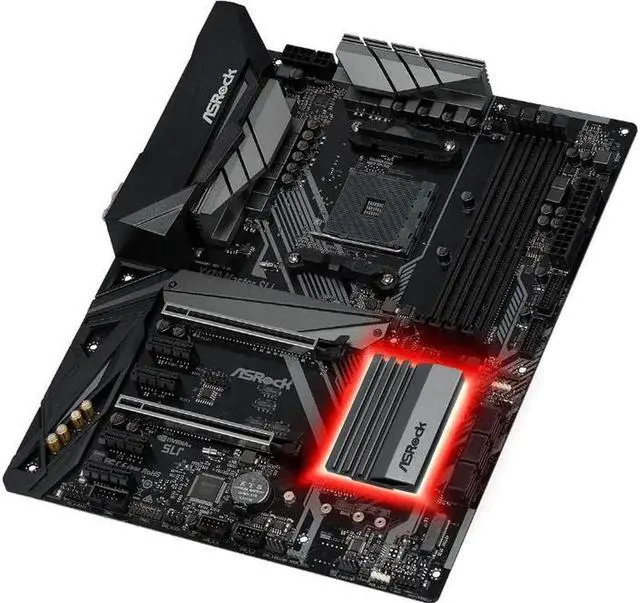 Alt view image 2 of 4 - ASRock AMD X470 Master SLI Socket AM4 X470 DDR4 Ryzen 1-5 ATX Motherboard