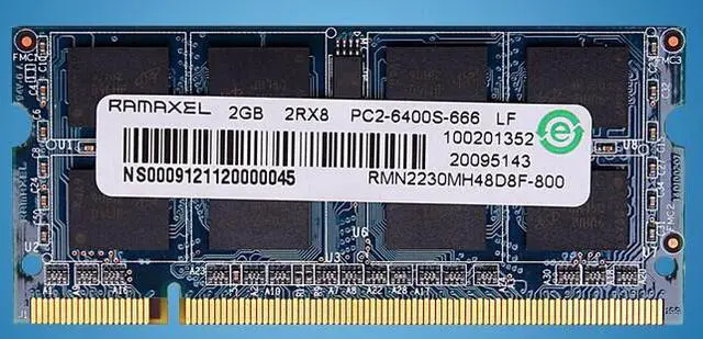 Main image of Ramaxel 2GB DDR2 800 PC2-6400S Laptop Memory