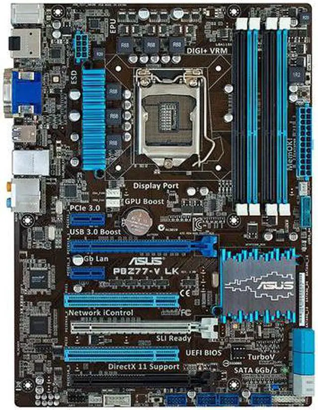 Alt view image 3 of 4 - ASUS  P8Z77-V LK LGA1155 Z77 ATX motherboard