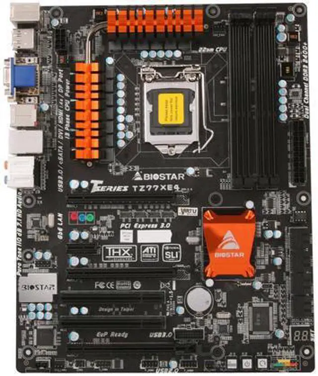 Main image of BIOSTAR TZ77XE4 LGA 1155 Intel Z77 HDMI SATA 6Gb/s USB 3.0 ATX Intel Motherboard with UEFI BIOS