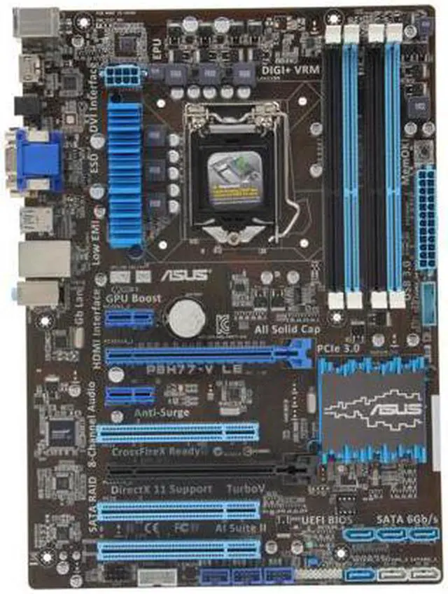 Main image of DoDo DIY ASUS P8H77-V LE LGA 1155 Intel H77 HDMI SATA 6Gb/s USB 3.0 ATX Intel Motherboard