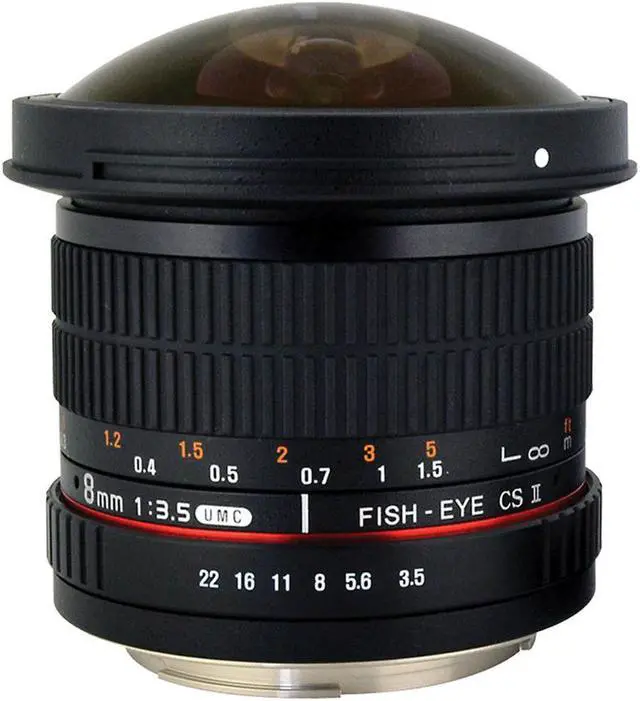 Alt view image 4 of 20 - Rokinon 8mm f/3.5 HD Fisheye Lens with Removable Hood for Canon EF