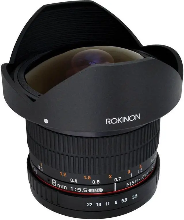 Alt view image 5 of 20 - Rokinon 8mm f/3.5 HD Fisheye Lens with Removable Hood for Canon EF