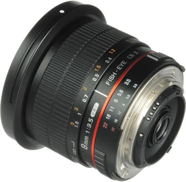 Alt view image 6 of 20 - Rokinon 8mm f/3.5 HD Fisheye Lens with Removable Hood for Canon EF
