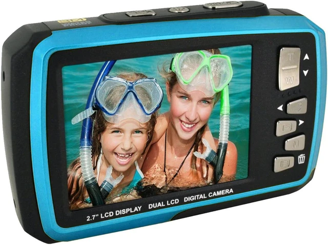 Alt view image 3 of 13 - Coleman 2V7WPBL Blue 14 MP 8X Optical Zoom Waterproof Shockproof Dual Screen Camera