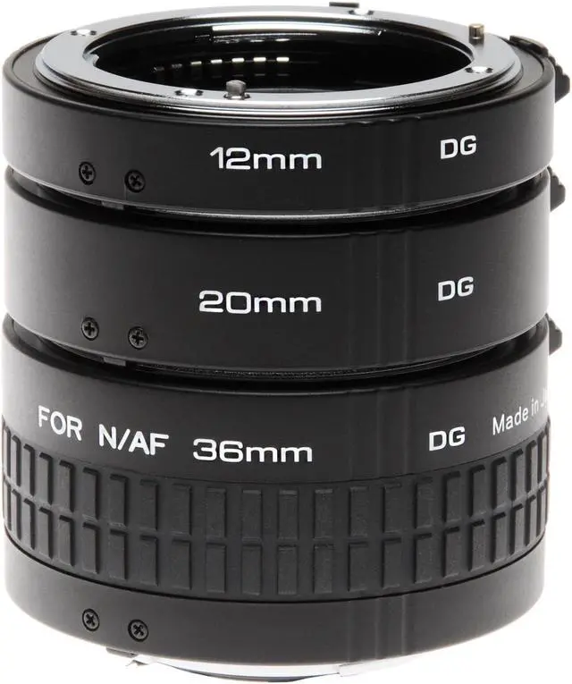 Alt view image 6 of 12 - Kenko Auto Extension Tube Set DG (12, 20 & 36mm Tubes) for Nikon