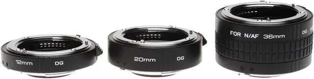 Alt view image 4 of 12 - Kenko Auto Extension Tube Set DG (12, 20 & 36mm Tubes) for Nikon