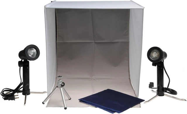 Main image of Xit Portable Light Box Photo Studio with 2 Backgrounds, 2 Lights, Tripod & Carrying Case