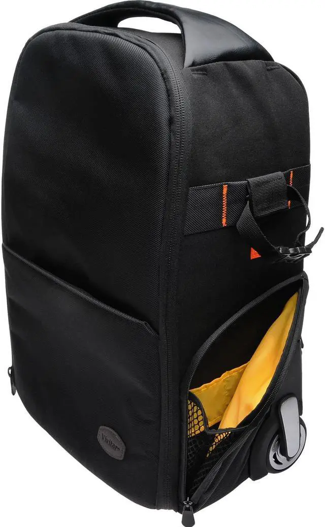 Alt view image 3 of 12 - Vivitar Series 1 Trolley DSLR Camera Backpack Case with Wheels (Black)