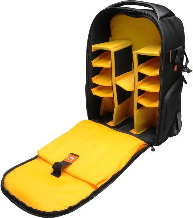 Alt view image 4 of 12 - Vivitar Series 1 Trolley DSLR Camera Backpack Case with Wheels (Black)