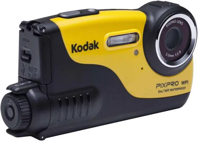Alt view image 9 of 14 - Kodak PixPro WP1 Waterproof Digital Camera, 16MP, 720p, 16' Depth Rating #WP1-YL