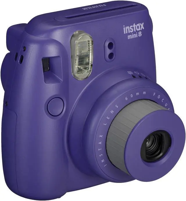 Alt view image 3 of 13 - Fujifilm Instax Mini 8 Instant Film Camera (Grape)