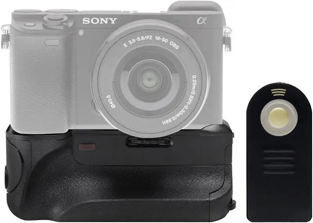 Alt view image 2 of 7 - Vivitar Deluxe Power Battery Grip for Sony Alpha A6300 Camera with Wireless Remote