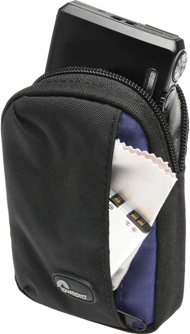 Alt view image 3 of 9 - Lowepro Newport 10 Digital Camera Case (Black/Blue)